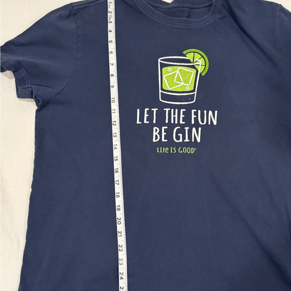 Life Is Good Crusher Tee Men L Let The Fun Begin Navy Blue Casual Graphic - Picture 9 of 12